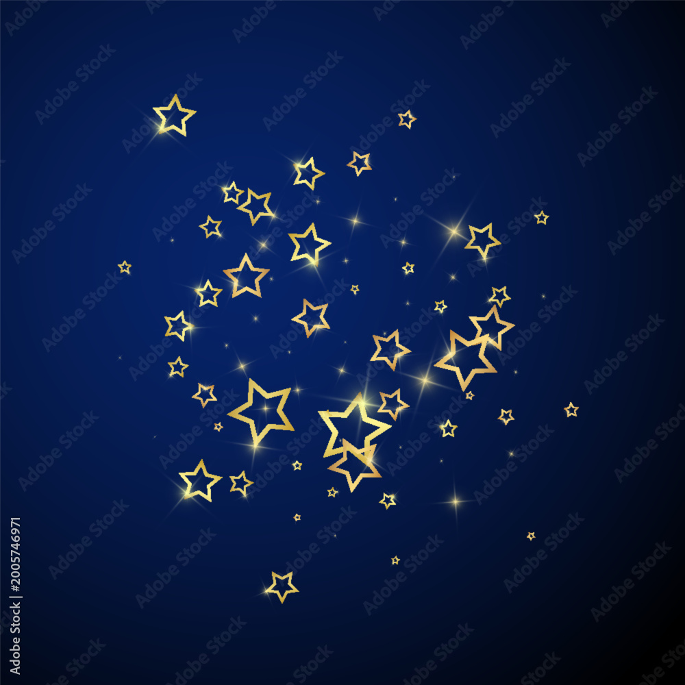 Fototapeta premium Twinkle stars scattered around randomly, flying,