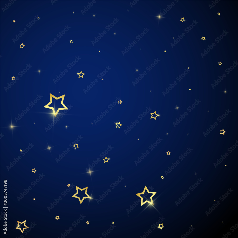 Fototapeta premium Gold sparkling star confetti.