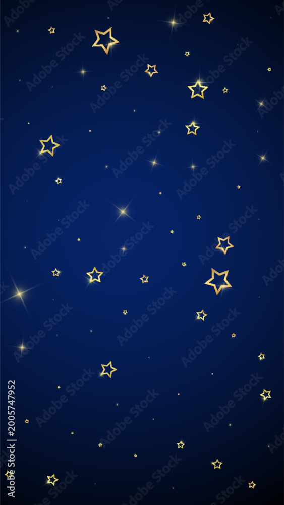 Naklejka premium Christmas spirit. Scattered falling stars.