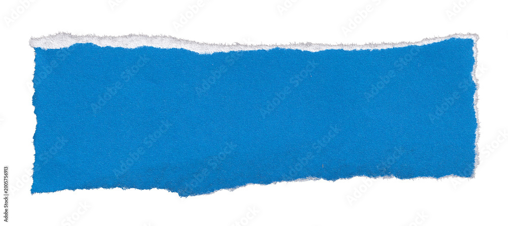 Fototapeta premium Blue Ripped Torn Paper Edge Label Banner PNG Transparent