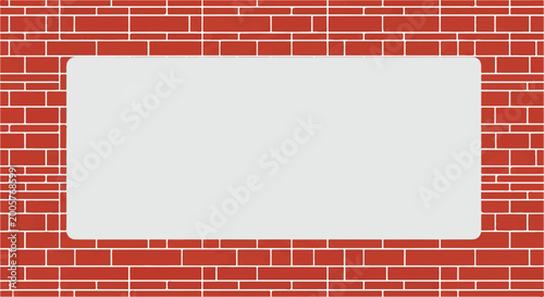 Brick wall background. Brick wall with blank copyspace. Brick wall pattern. Seamless brick wall.