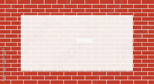 Cuadro en lienzo Brick wall with blank copyspace