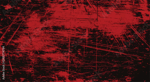 Φωτογραφία Red and black grunge texture with scratches and scuffed paint