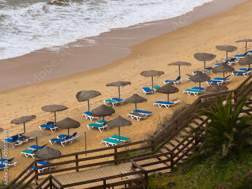 Tableau sur toile Falesia beach the Algarve, Portugal beautiful sandy praia near Vilamoura and Alb
