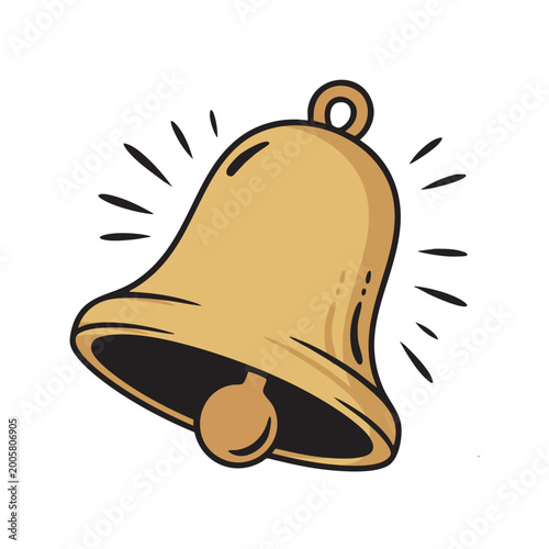 Romantic wedding bell design isolated illustration created for wedding events, love ceremonies, engagement visuals and elegant celebration-themed artwork
