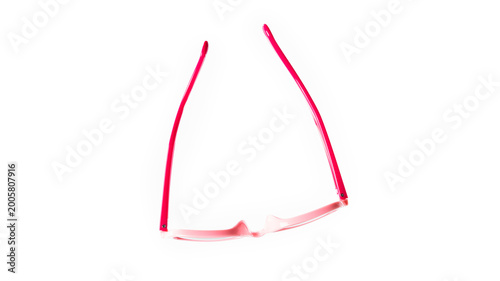 Pink Sunglasses isolated on white background.