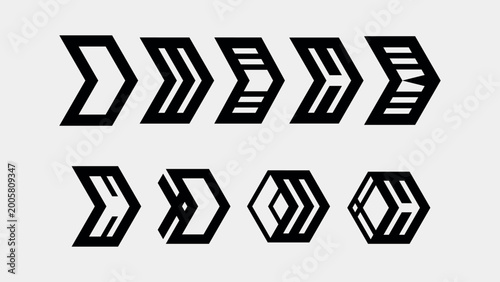 Creative Arrow Set Graphic Design.