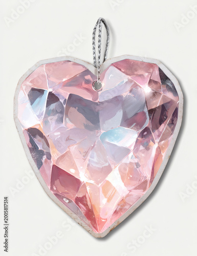 Heart shaped diamond.