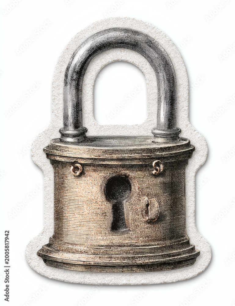 Obraz premium Old rusty lock.