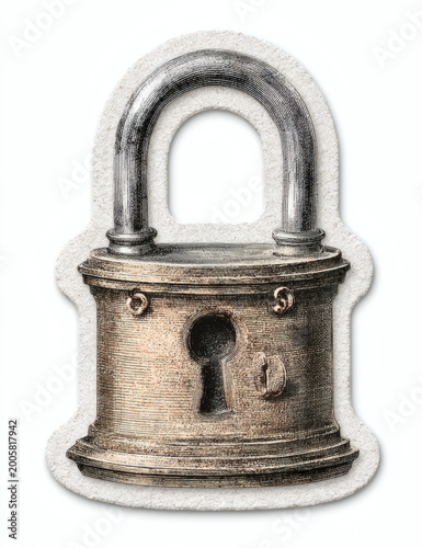 Old rusty lock.