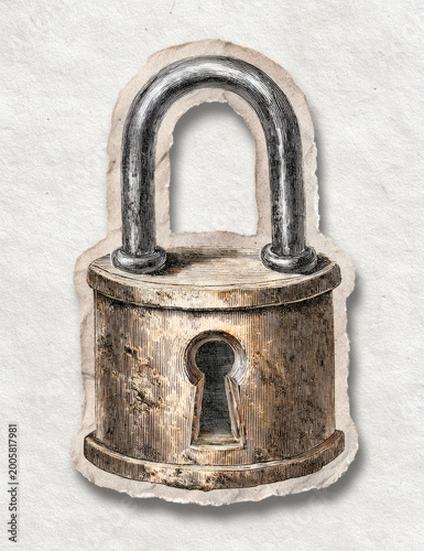 Old rusty lock.
