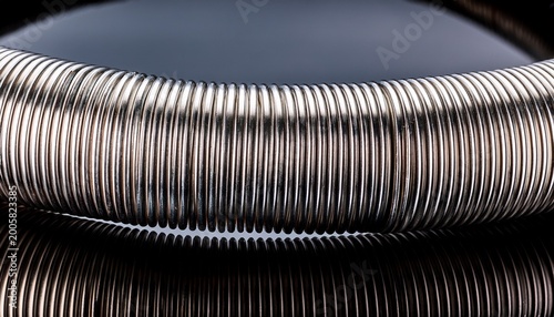 close up of a spiral string flexi hose