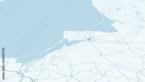 Konstfotografi Modern minimalist vector map of Kaliningrad, Russia