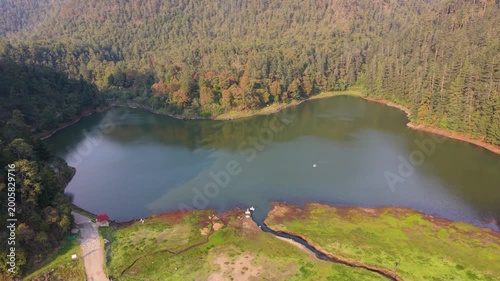 Aerial perspective of natural reserve in central Mexico