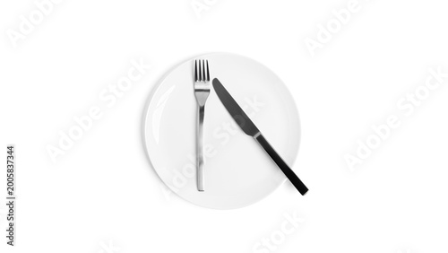 Bild auf Leinwand Sign language with cutlery