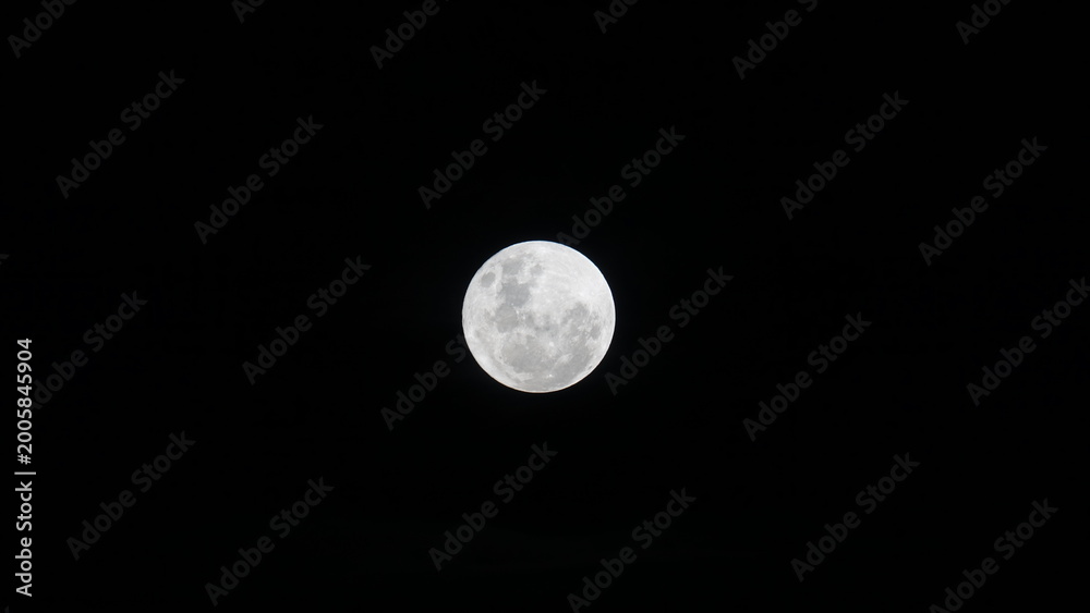 Obraz premium Full moon over Vitória, Espírito Santo, Brazil