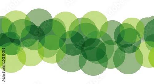 a row of green circles on a white background with various shades green circles white background shad