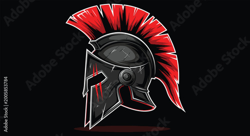 Cuadro en lienzo Spartan Helmet Warrior Ancient Greek Warrior Helmet.
