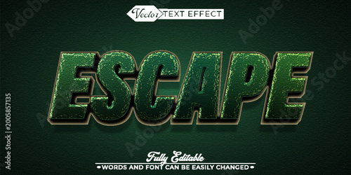 Foto Urgent Escape Survival Breakout Typography Vector Fully Editable Smart Object Te