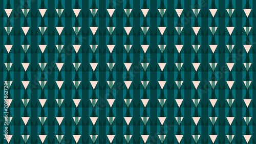 Photos A seamless geometric pattern featuring rows of white inverted triangles against a textured dark teal and green background