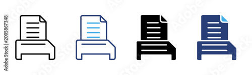 Obraz na płótnie Reprint icon set multiple style collection
