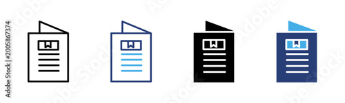 Schilderij op canvas Chapter icon set multiple style collection