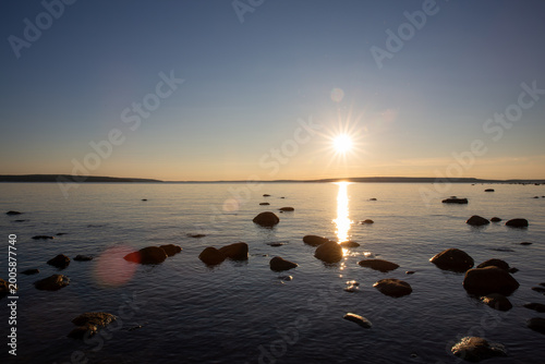 Sunset Reflections on Ontario’s Great Lake Shoreline