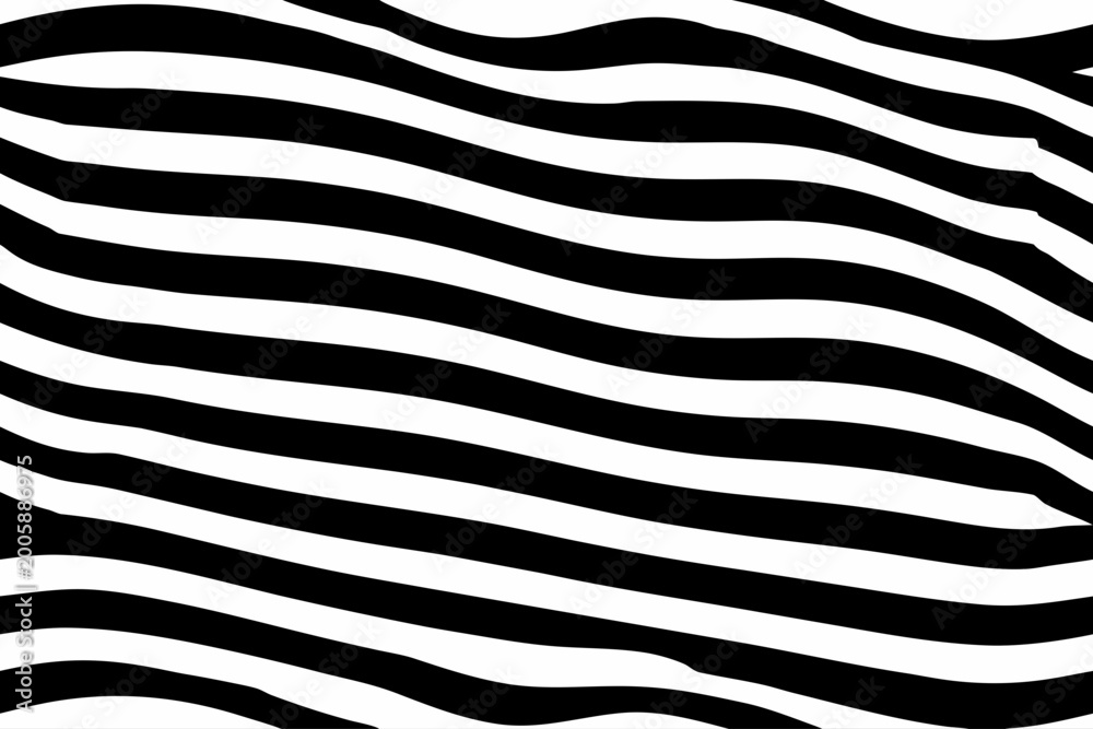 Fototapeta premium abstract high‑contrast monochrome pattern wavy horizontal stripes