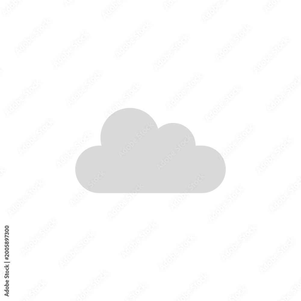 Fototapeta premium Cloud icon in flat colorful symbol for online storage