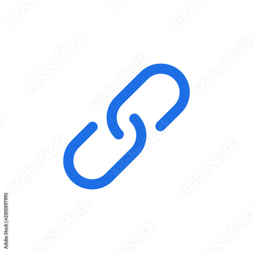 Link icon in flat colorful symbol for web connection