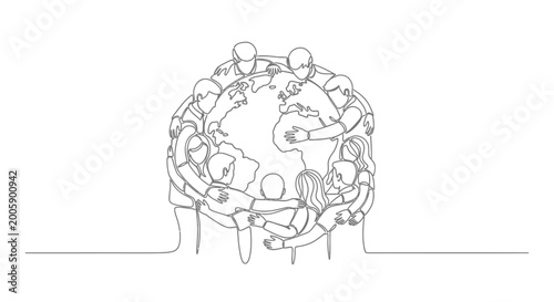 Tableau sur toile People sitting in a circle meeting.
