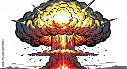 Canvas Print Nuclear Explosion Mushroom Cloud