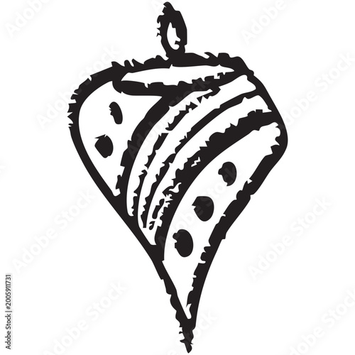 Foto Black and White Artistic Christmas Bauble Ornament Illustration - Adobe Stock