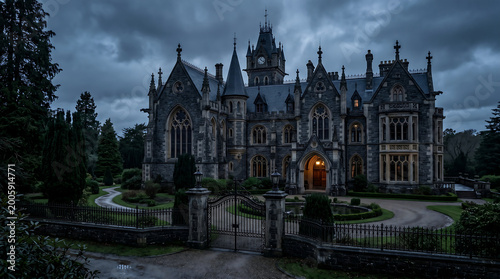 Gothic Revival Mansion Architecture Heritage Estate 3D