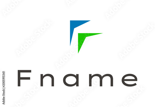 Fname Abstract Geometric Modern Tech Logo Design