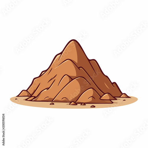 Cartoon pile of dirt or sand