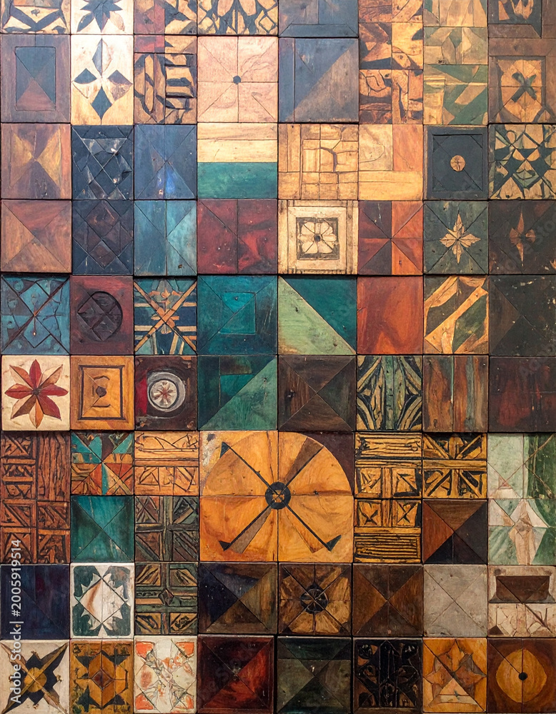 Obraz premium Wooden tile patterns