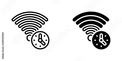 Latency Vector Line Icon for IT and Networking