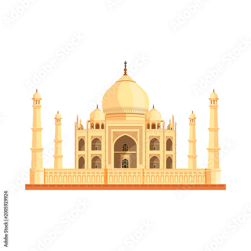 Illustration of taj mahal india