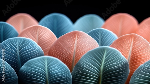 Colorful Leaf Pattern with Soft Shadows