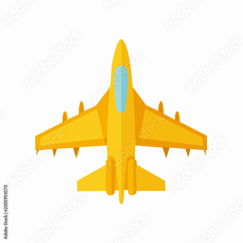 Yellow Jet Fighter Icon