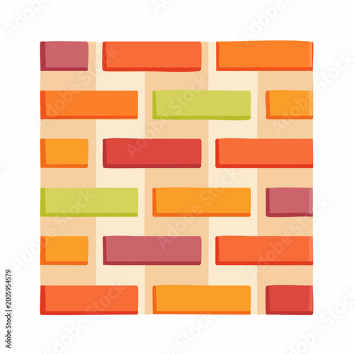 Abstract Rectangular Pattern with Warm Colors