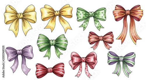 Colorful Ribbon Bows Collection for Decoration