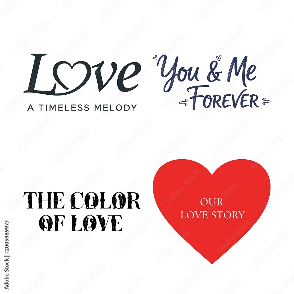 Fototapeta premium romantic love heart with you and me forever text isolated on transparent background
