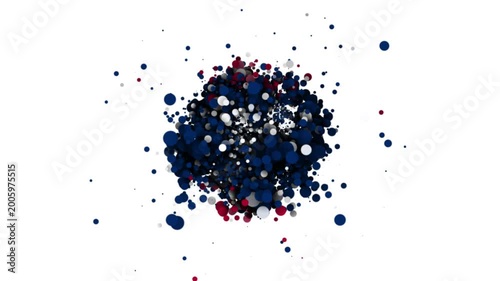 Abstract Particle Dance Revealing the Icon of the Wyoming Flag