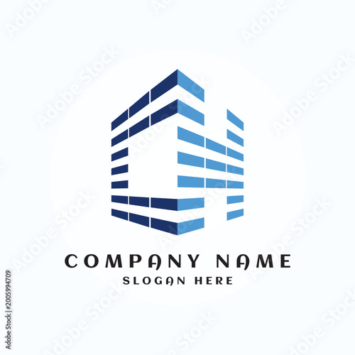 Creative CH house building logo symbol	