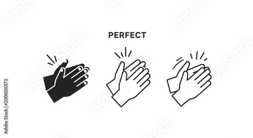 Cuadro en lienzo Hands clapping in approval gesture.