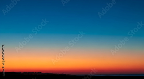 Colorful Twilight Glow Over Blurred Horizon