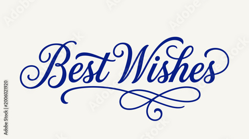 Quadro su tela Elegant Script Typography for Best Wishes Message