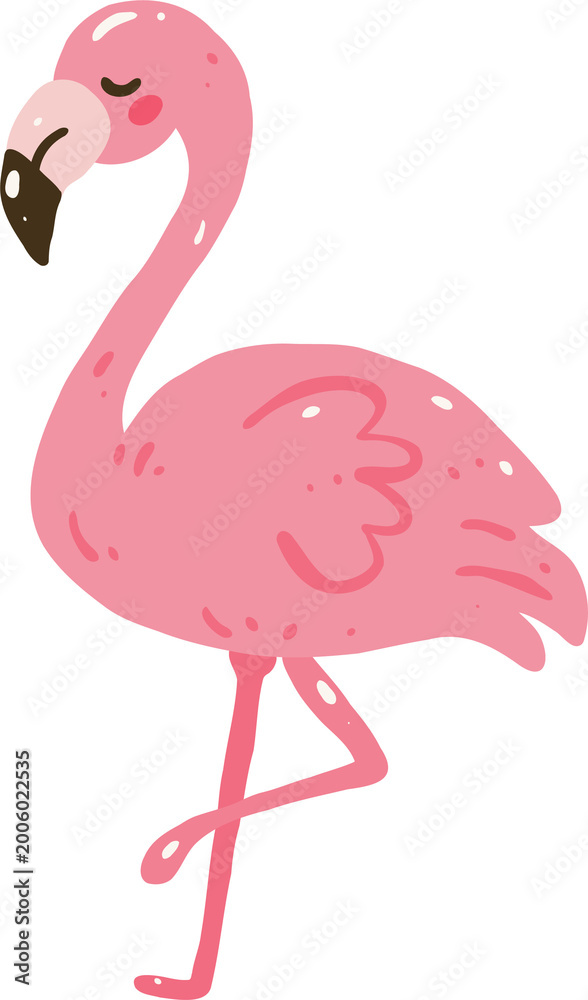 Obraz premium Cute Flamingo Clipart